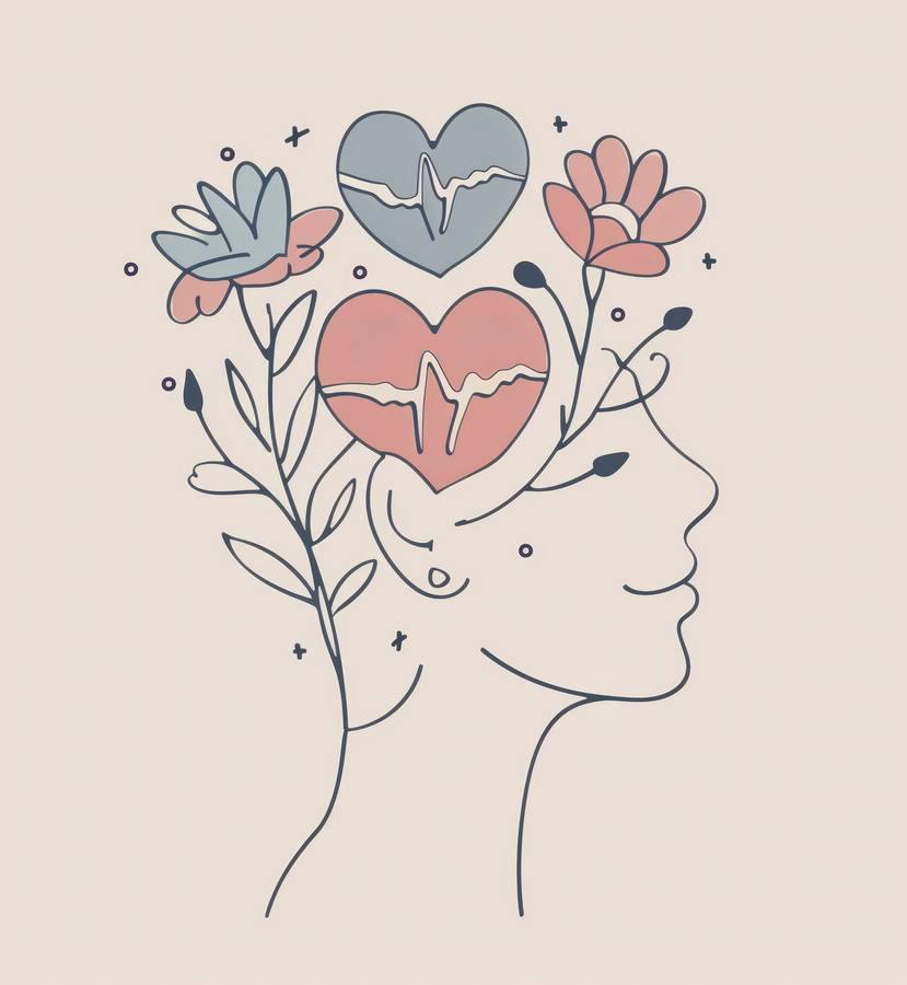 ilustracja w stylu sztuki cyfrowej na rzecz swiadomosci dnia zdrowia psychicznego 2